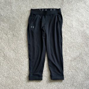 Used girls under Armour black joggers size extra small